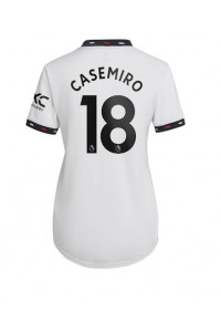 Manchester United Casemiro #18 Voetbaltruitje Uit tenue Dames 2022-23 Korte Mouw